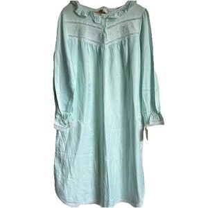 Vintage SEARS Apostrophe Nightgown Cream Puff Satin NWT Cozy Grandma Modest